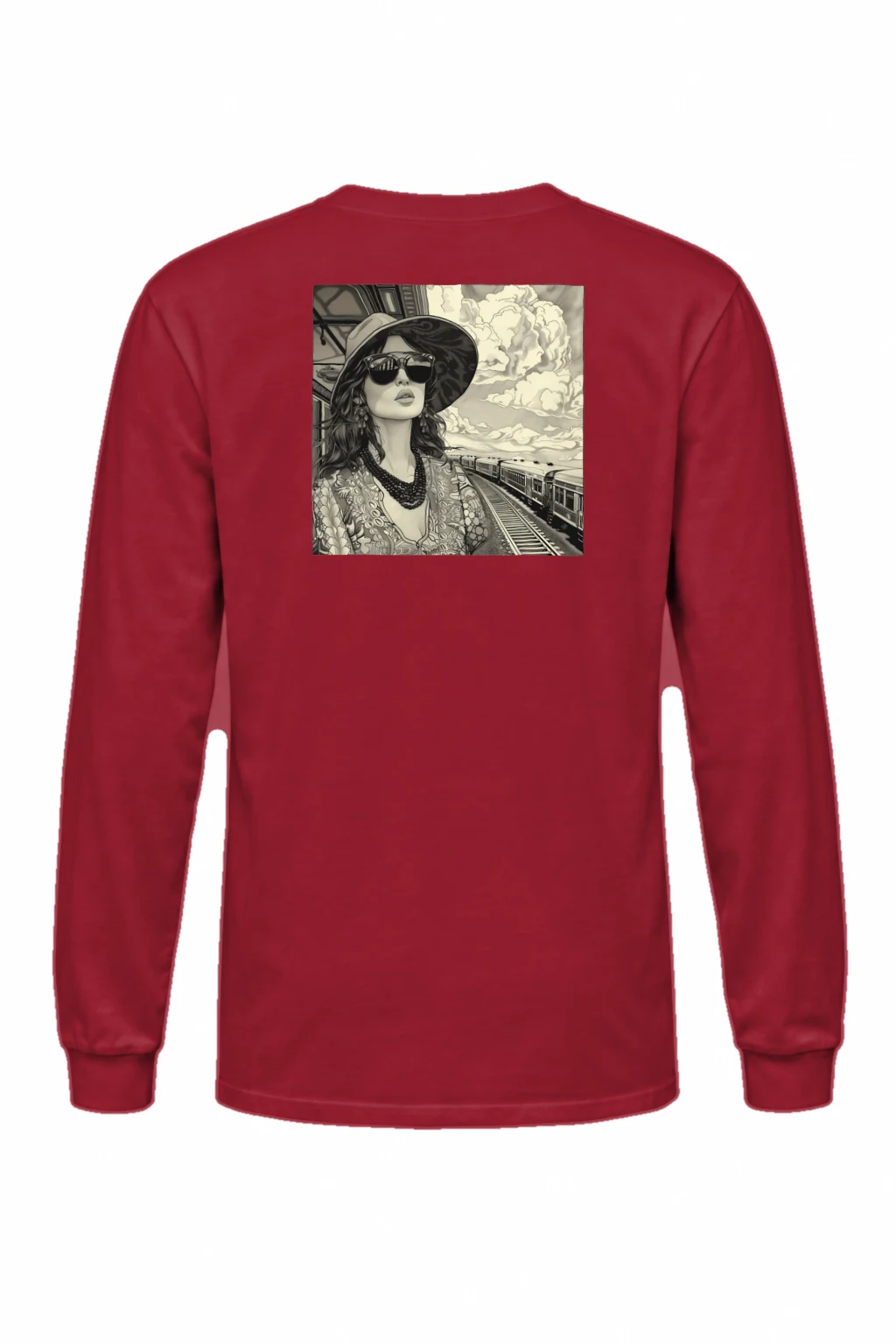 "Passing Train" Unisex Longsleeve T-shirt | Gildan 2400
