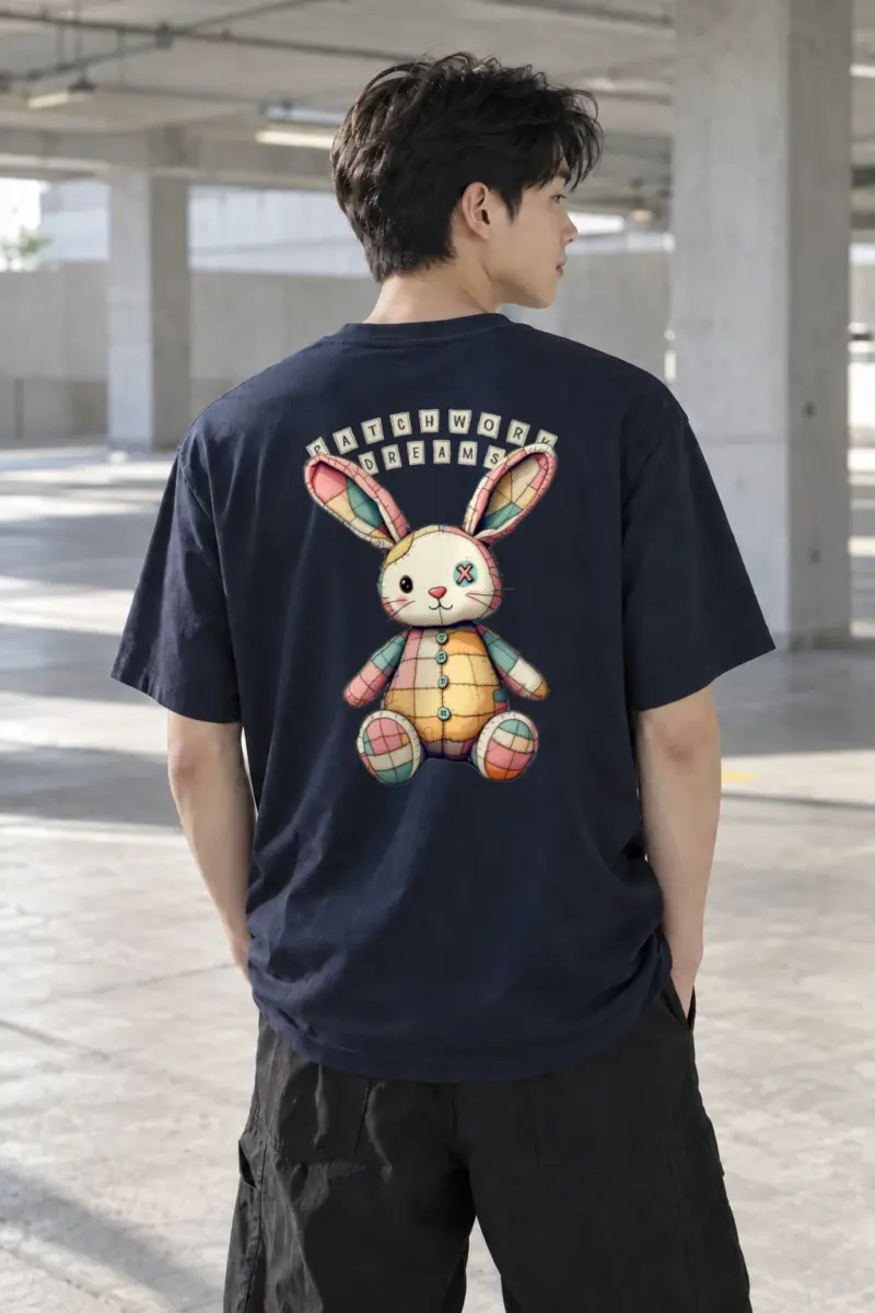 “Patchwork Dreams” Heavyweight Unisex Crewneck T-shirt | Gildan 5000