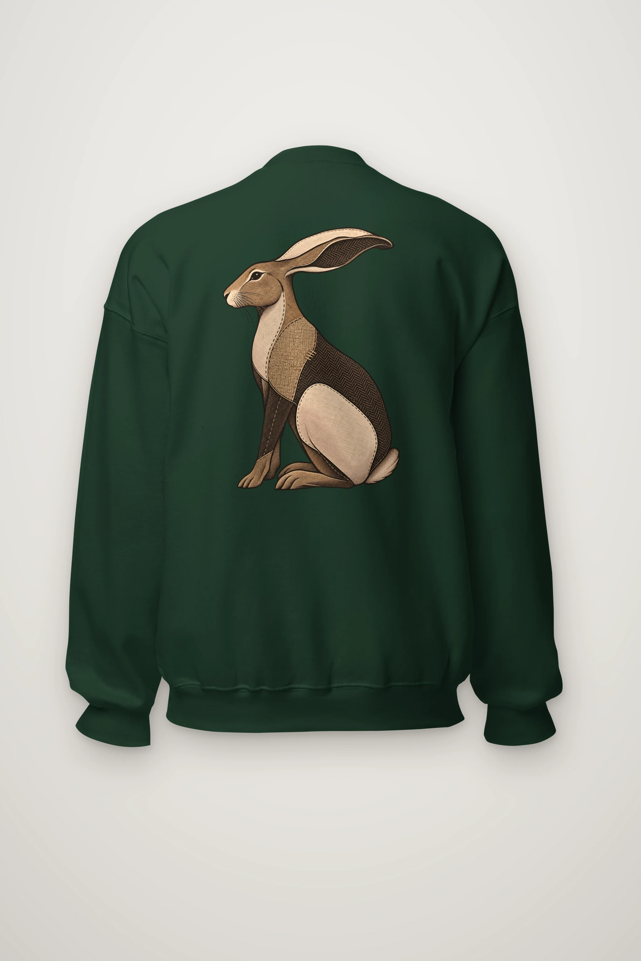 "Patchwork Hare" Heavy Blend Unisex Crewneck Sweatshirt