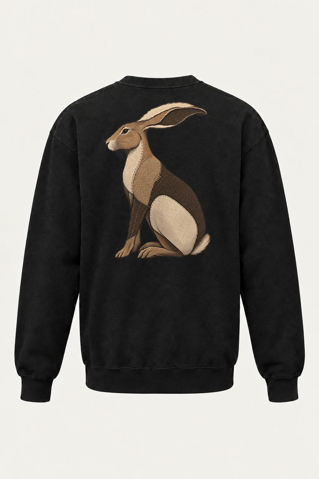 "Patchwork Hare" Heavy Blend Unisex Crewneck Sweatshirt | Gildan 18000