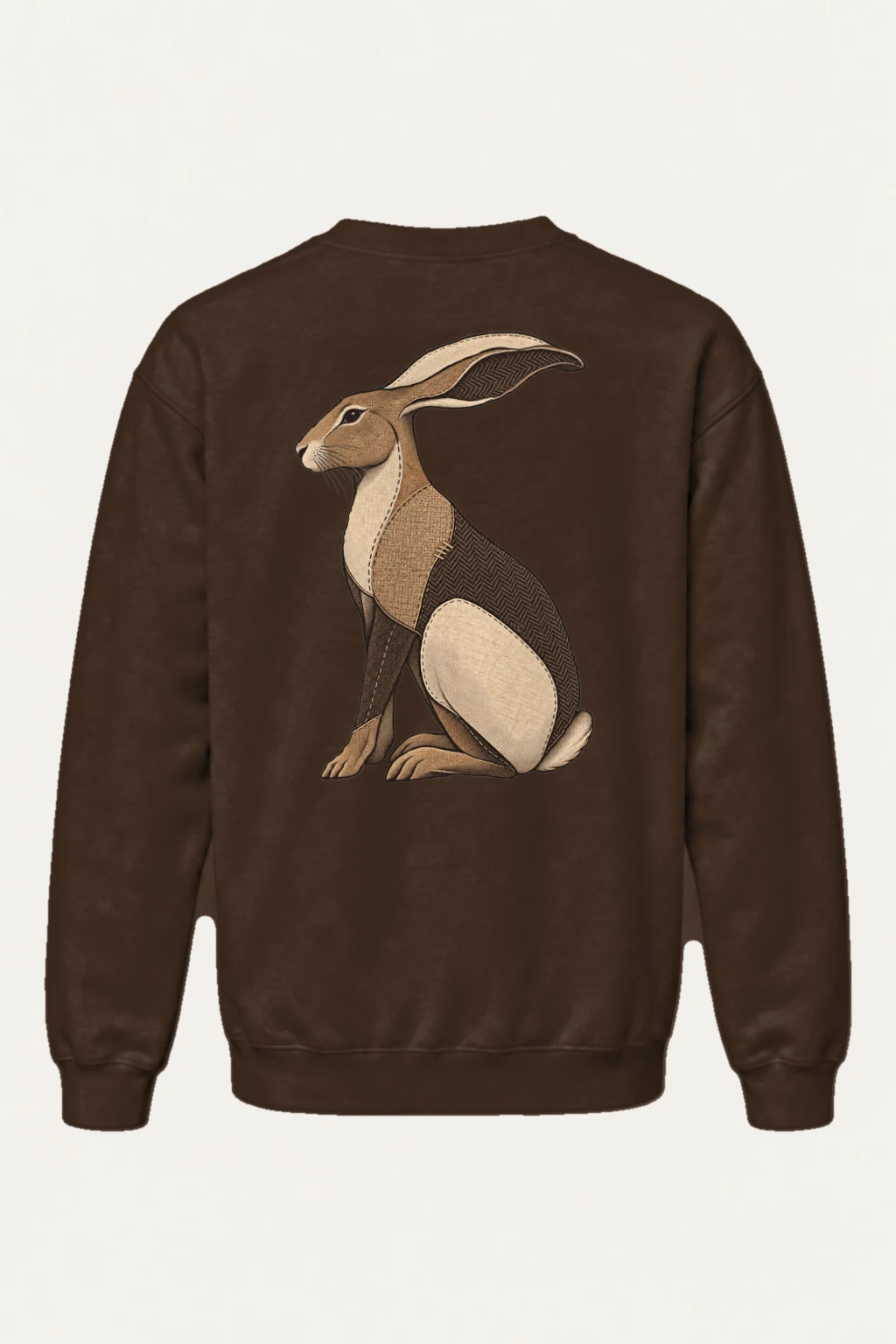 "Patchwork Hare" Heavy Blend Unisex Crewneck Sweatshirt | Gildan 18000
