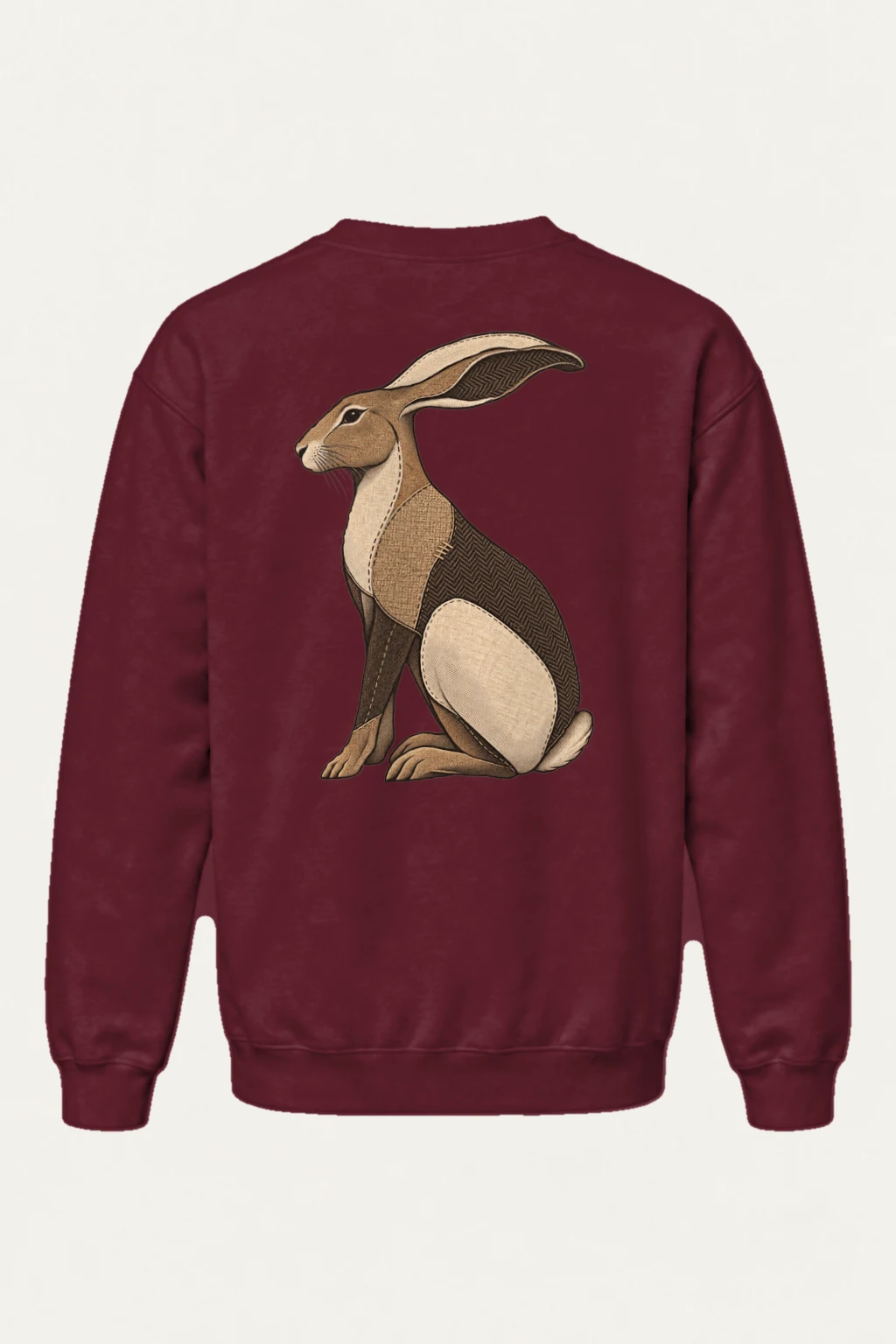 "Patchwork Hare" Heavy Blend Unisex Crewneck Sweatshirt | Gildan 18000