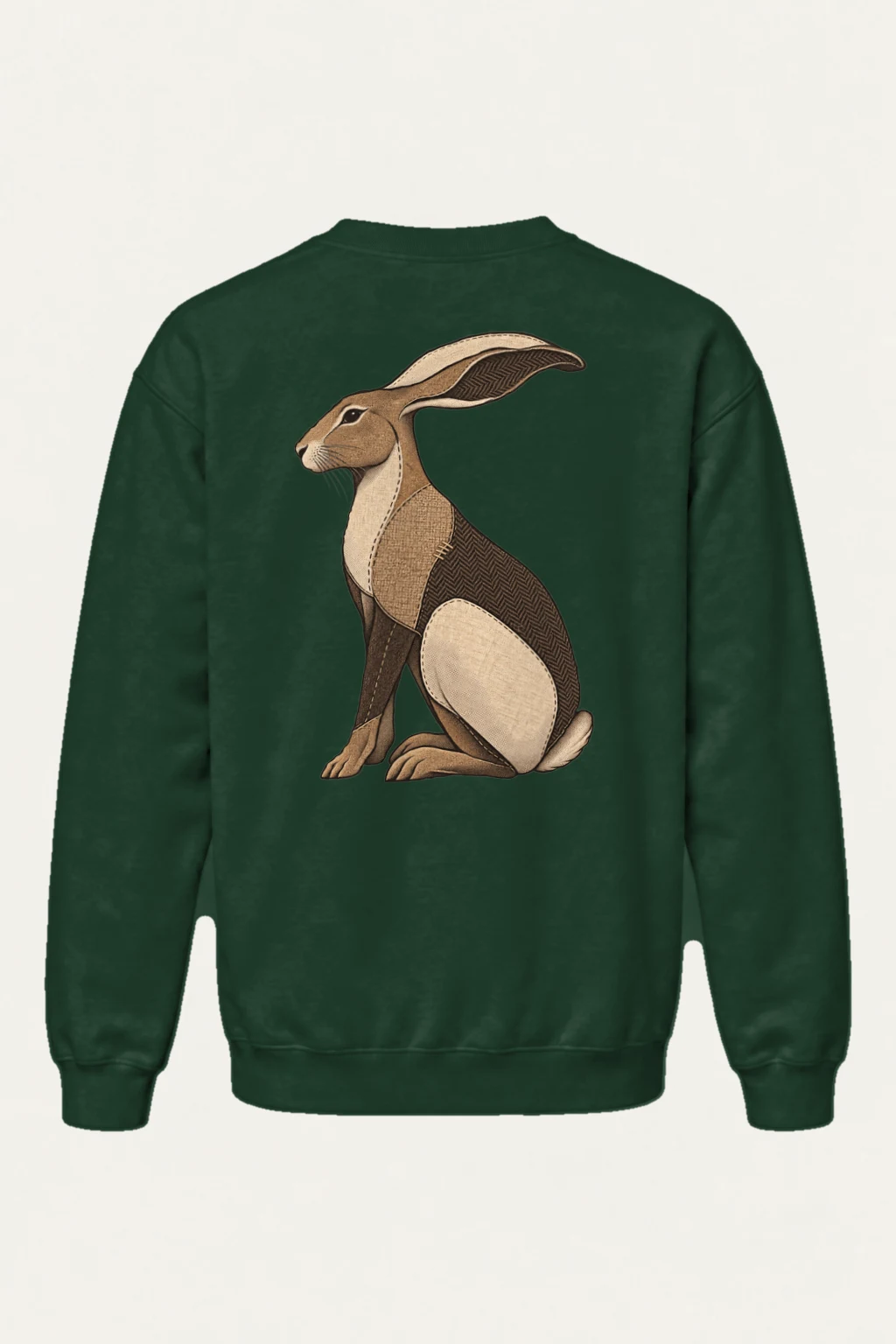 "Patchwork Hare" Heavy Blend Unisex Crewneck Sweatshirt | Gildan 18000