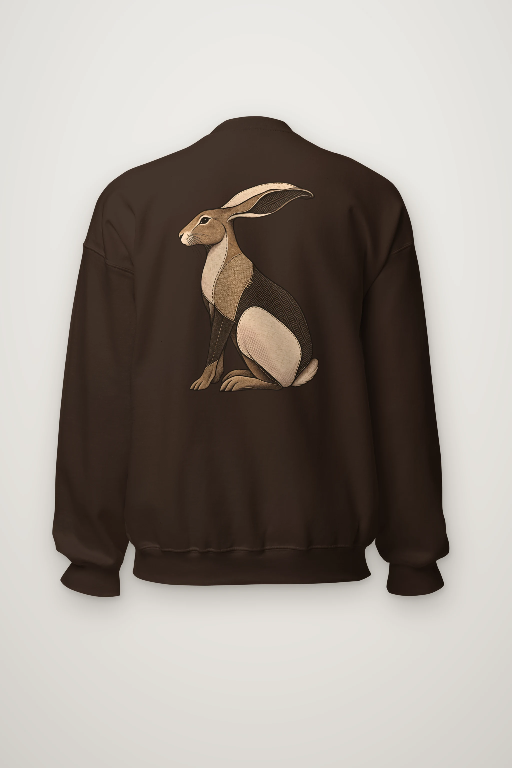 "Patchwork Hare" Heavy Blend Unisex Crewneck Sweatshirt
