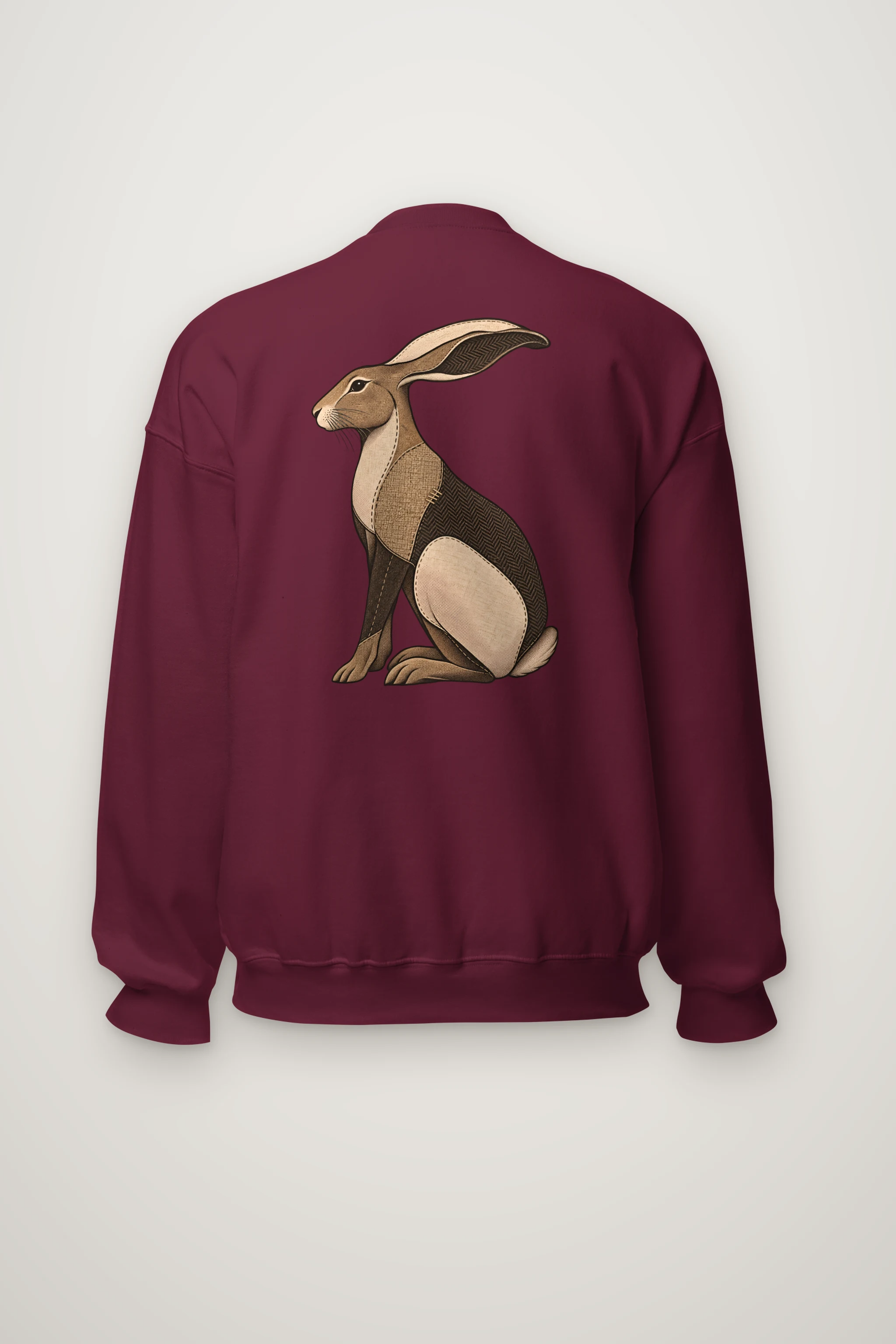 "Patchwork Hare" Heavy Blend Unisex Crewneck Sweatshirt