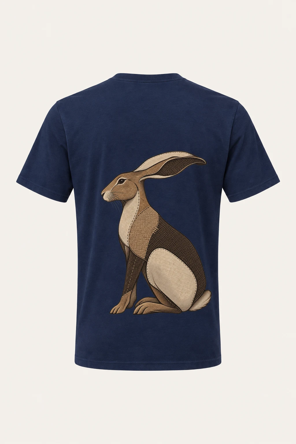 "Patchwork Hare" Heavyweight Unisex Crewneck T-shirt | Gildan 5000