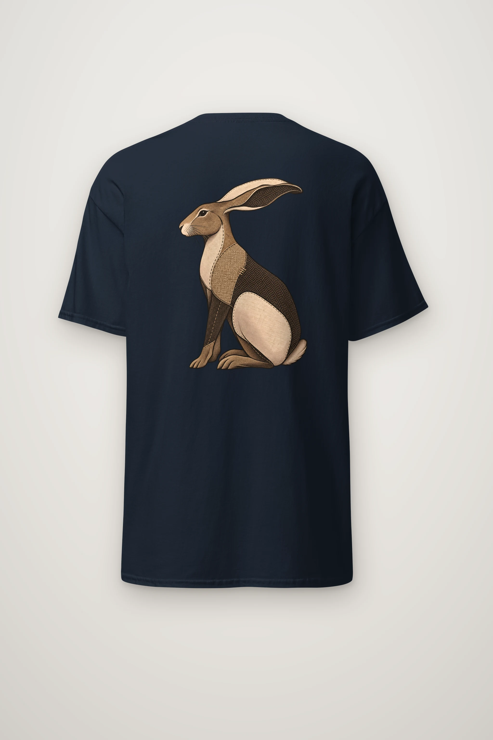 "Patchwork Hare" Heavyweight Unisex Crewneck T-shirt