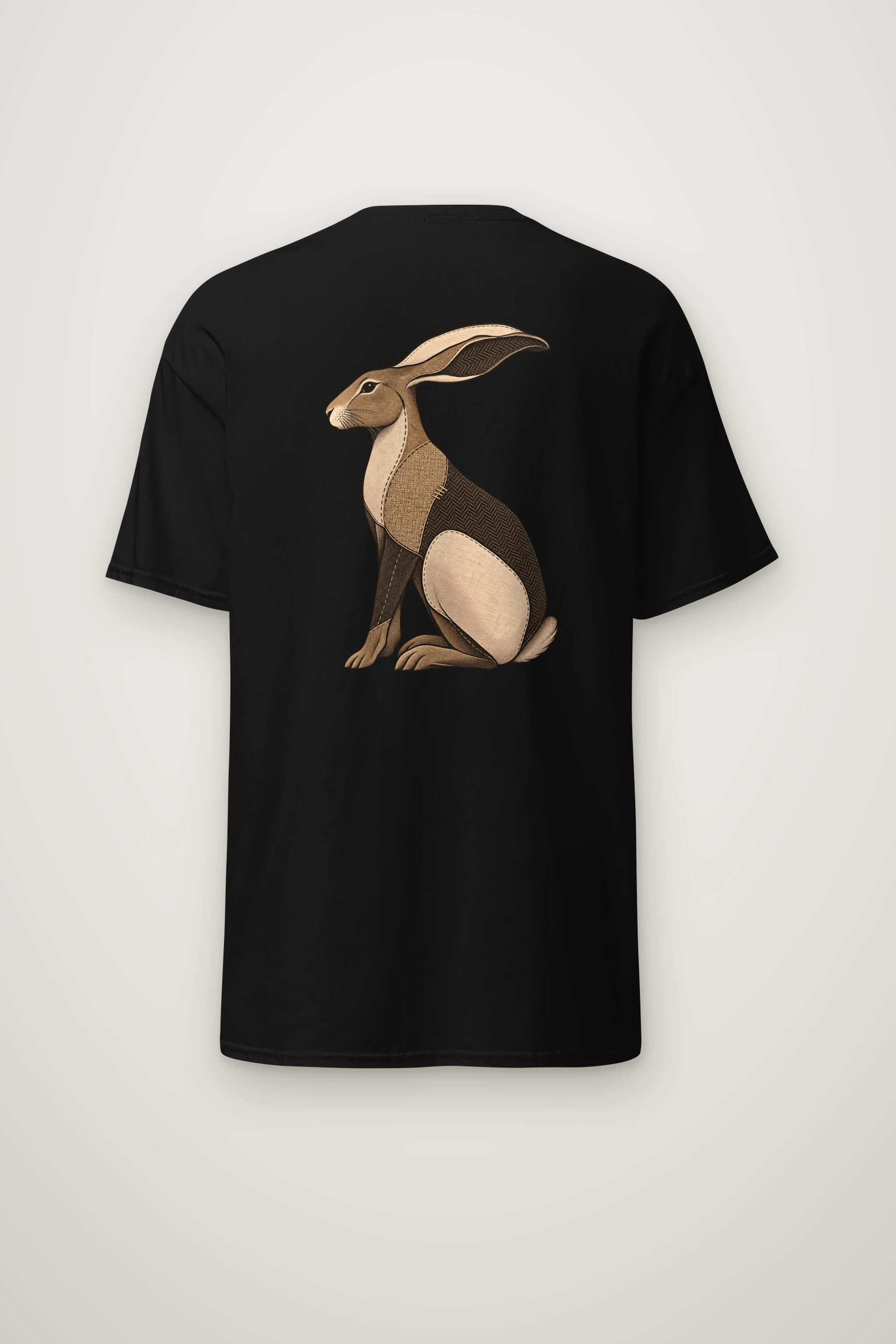 "Patchwork Hare" Heavyweight Unisex Crewneck T-shirt