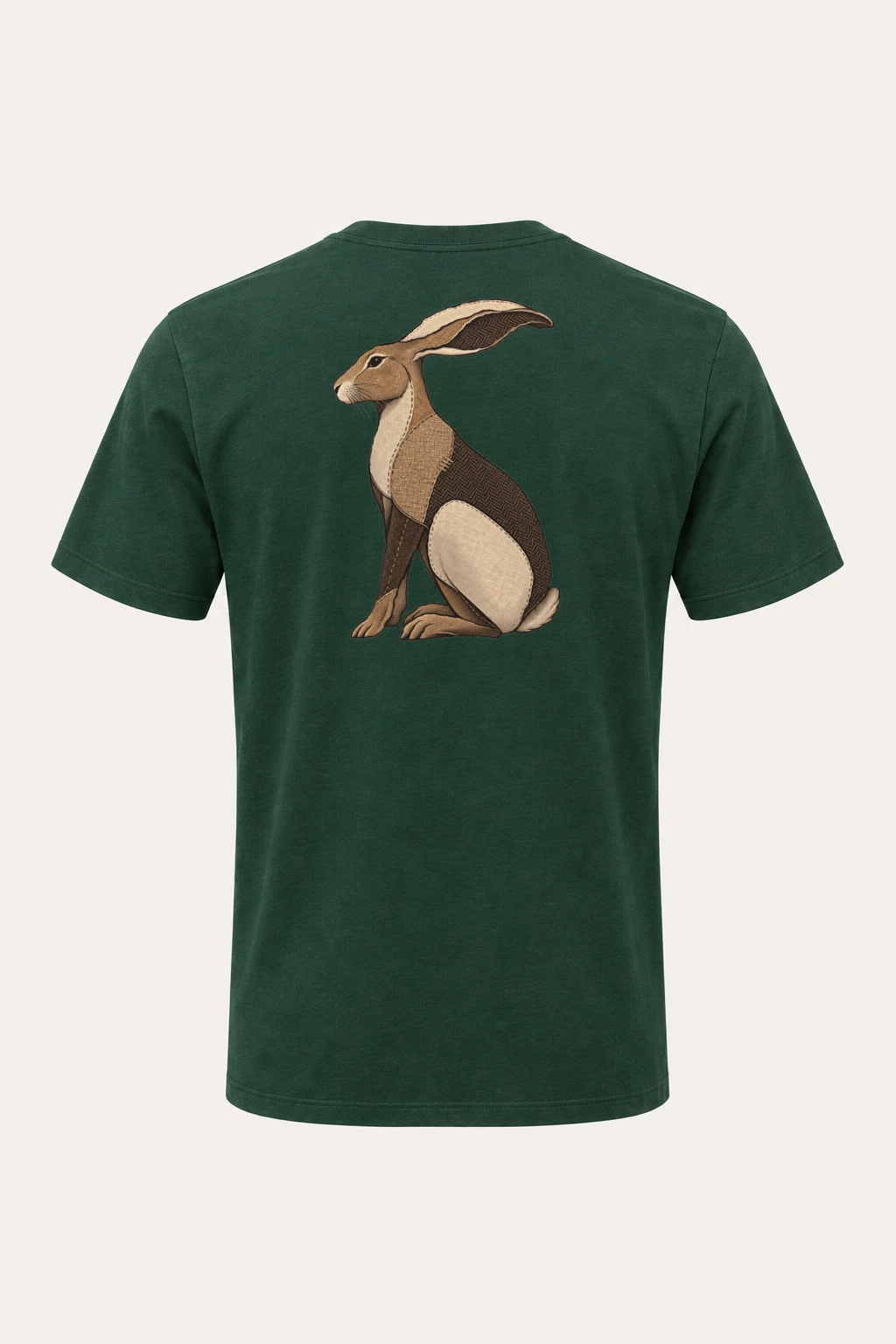 "Patchwork Hare" Heavyweight Unisex Crewneck T-shirt | Gildan 5000