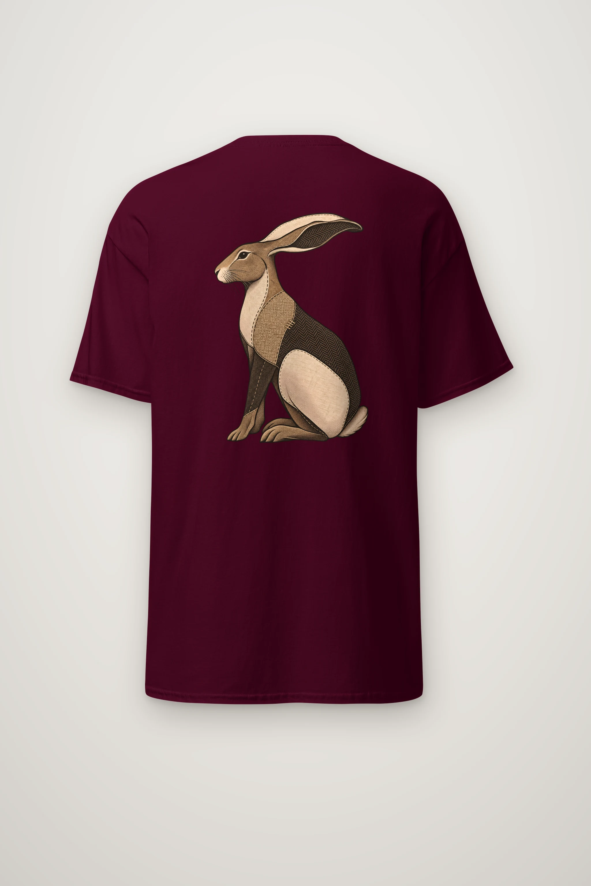 "Patchwork Hare" Heavyweight Unisex Crewneck T-shirt