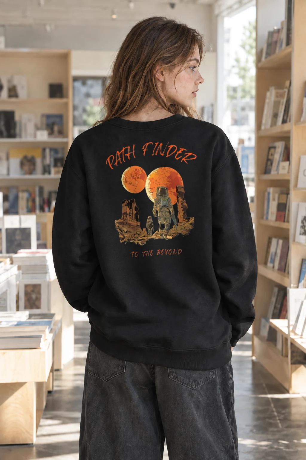 "Path Finder" Heavy Blend Unisex Crewneck Sweatshirt | Gildan 18000