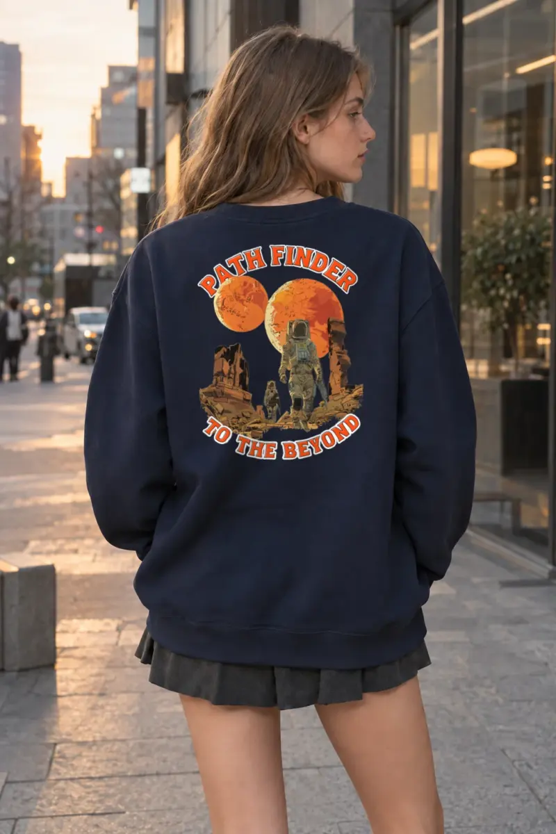 "Path Finder" Heavy Blend Unisex Crewneck Sweatshirt | Gildan 18000