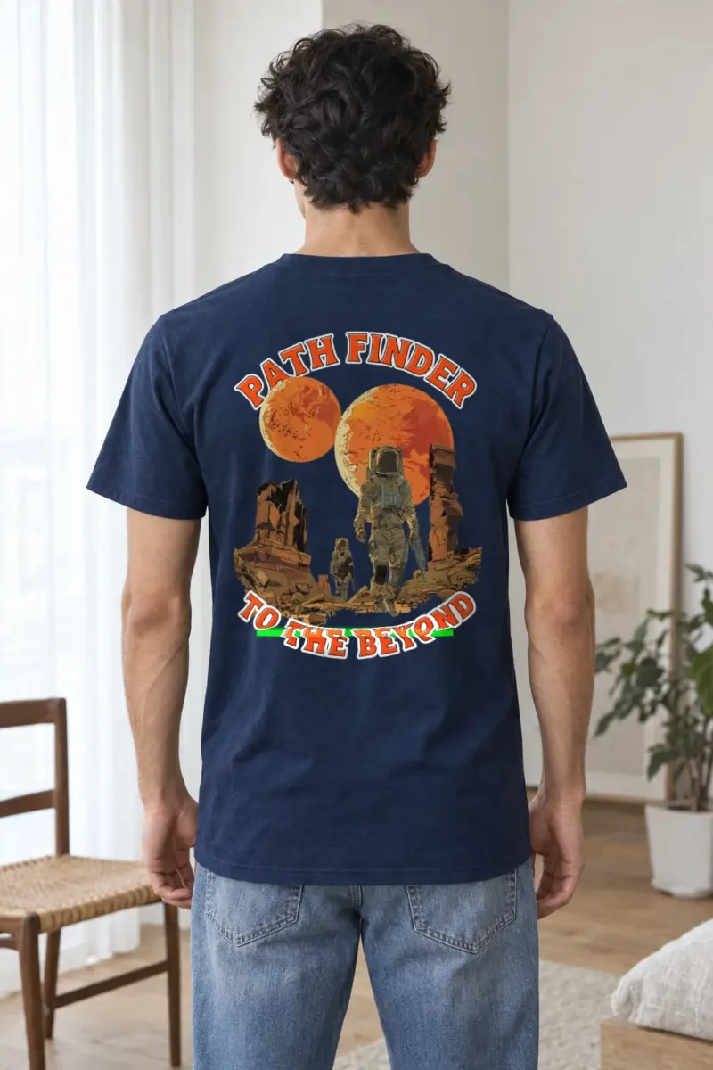 "Path Finder" Heavyweight Unisex Crewneck T-shirt | Gildan 5000
