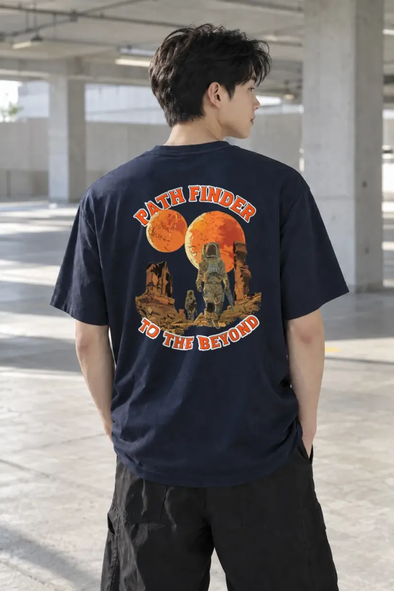 "Path Finder" Heavyweight Unisex Crewneck T-shirt | Gildan 5000