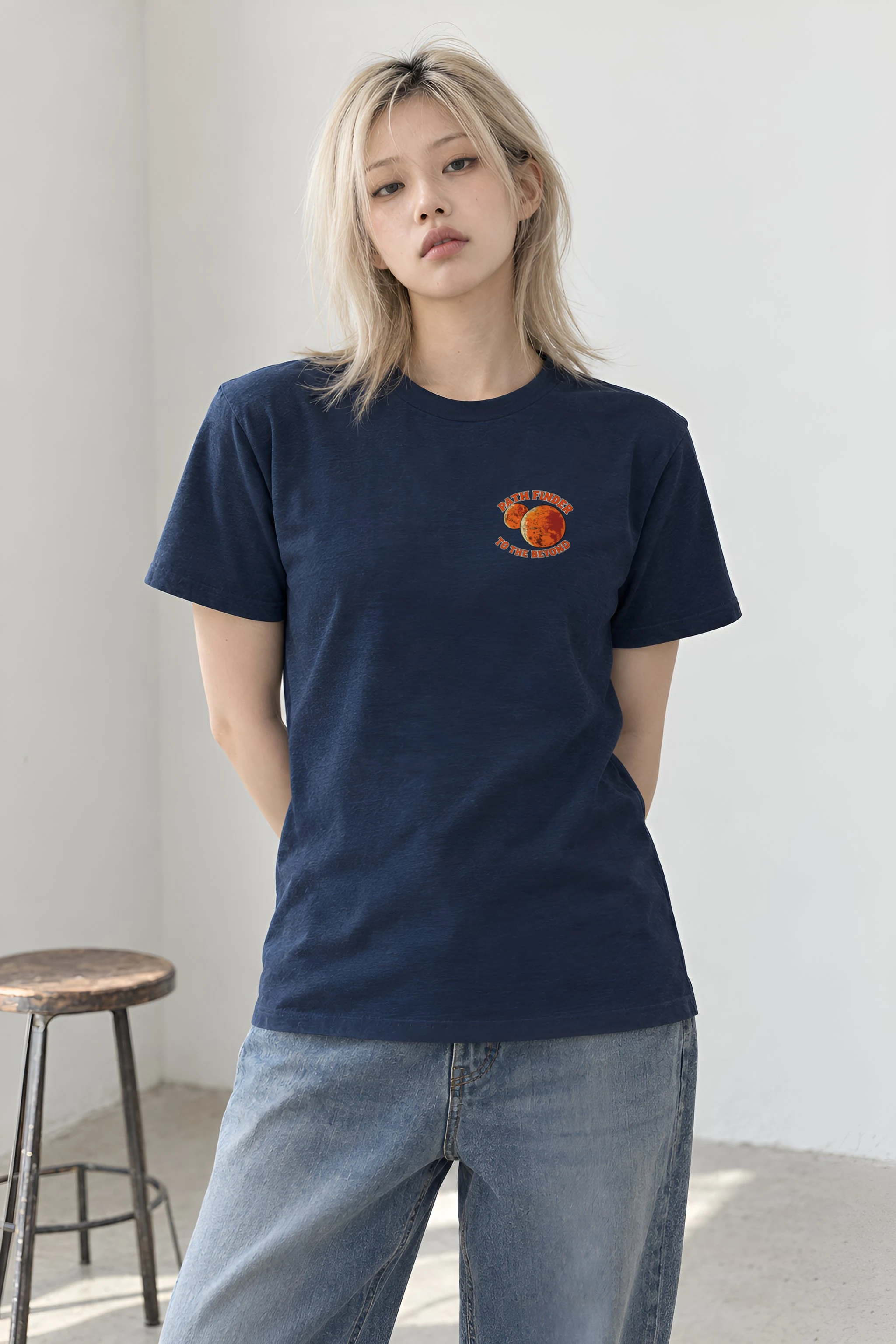 "Path Finder" Heavyweight Unisex Crewneck T-shirt