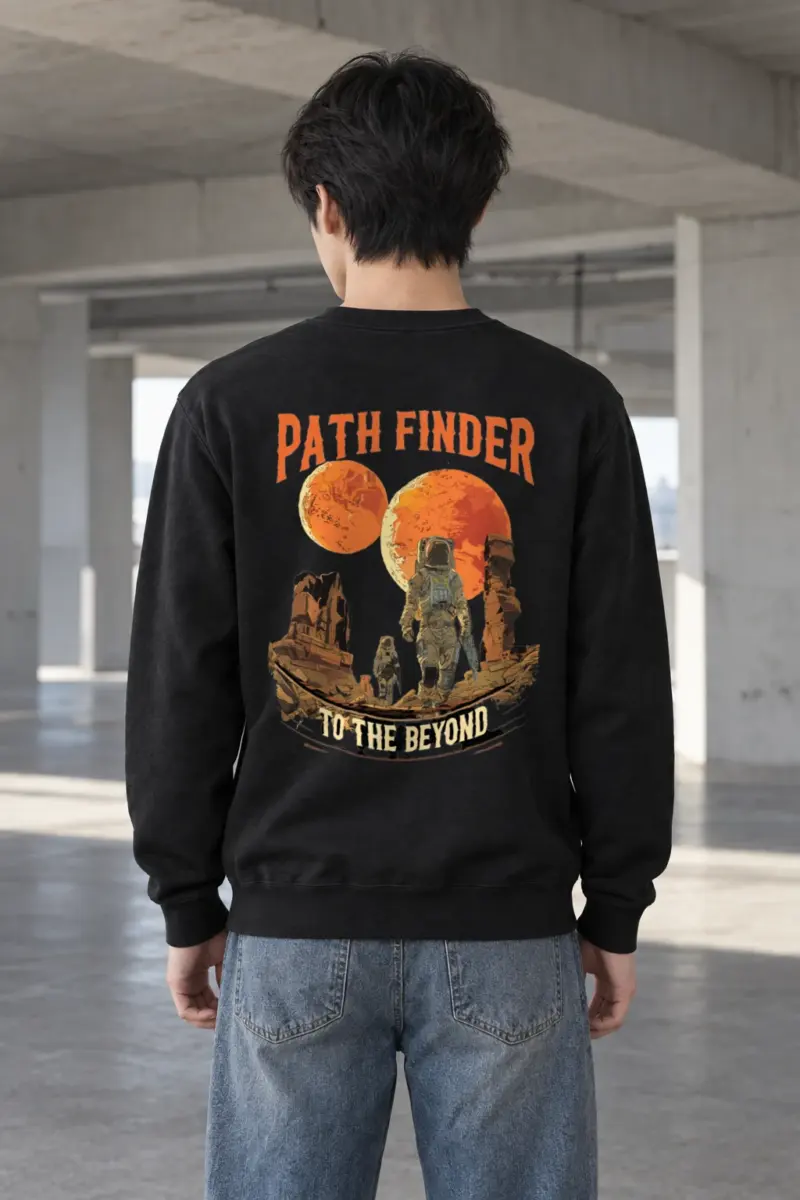 "Path Finder To The Beyond" Heavy Blend Unisex Crewneck Sweatshirt