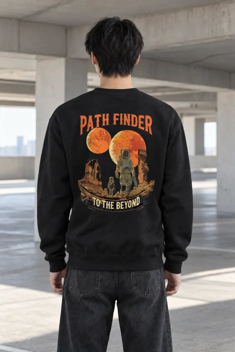 "Path Finder To The Beyond" Heavy Blend Unisex Crewneck Sweatshirt | Gildan 18000