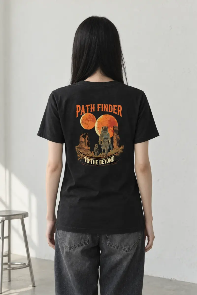 "Path Finder To The Beyond" Heavyweight Unisex Crewneck T-shirt