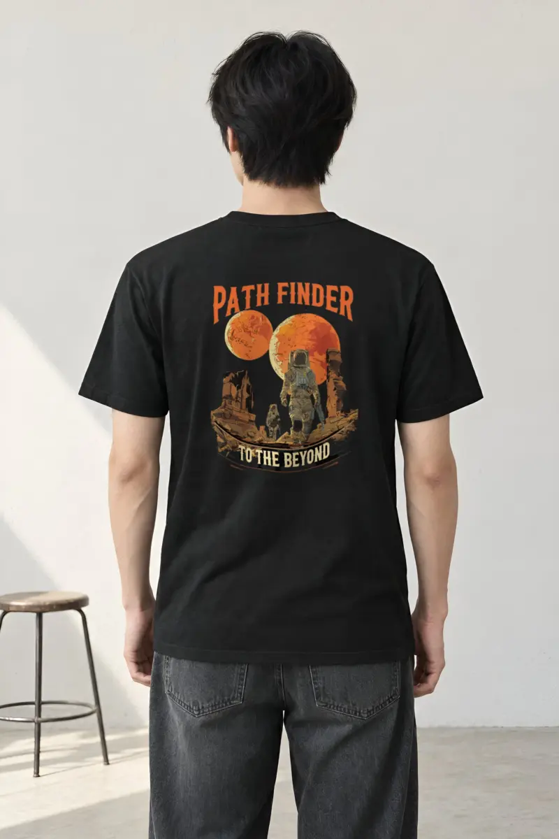 "Path Finder To The Beyond" Heavyweight Unisex Crewneck T-shirt