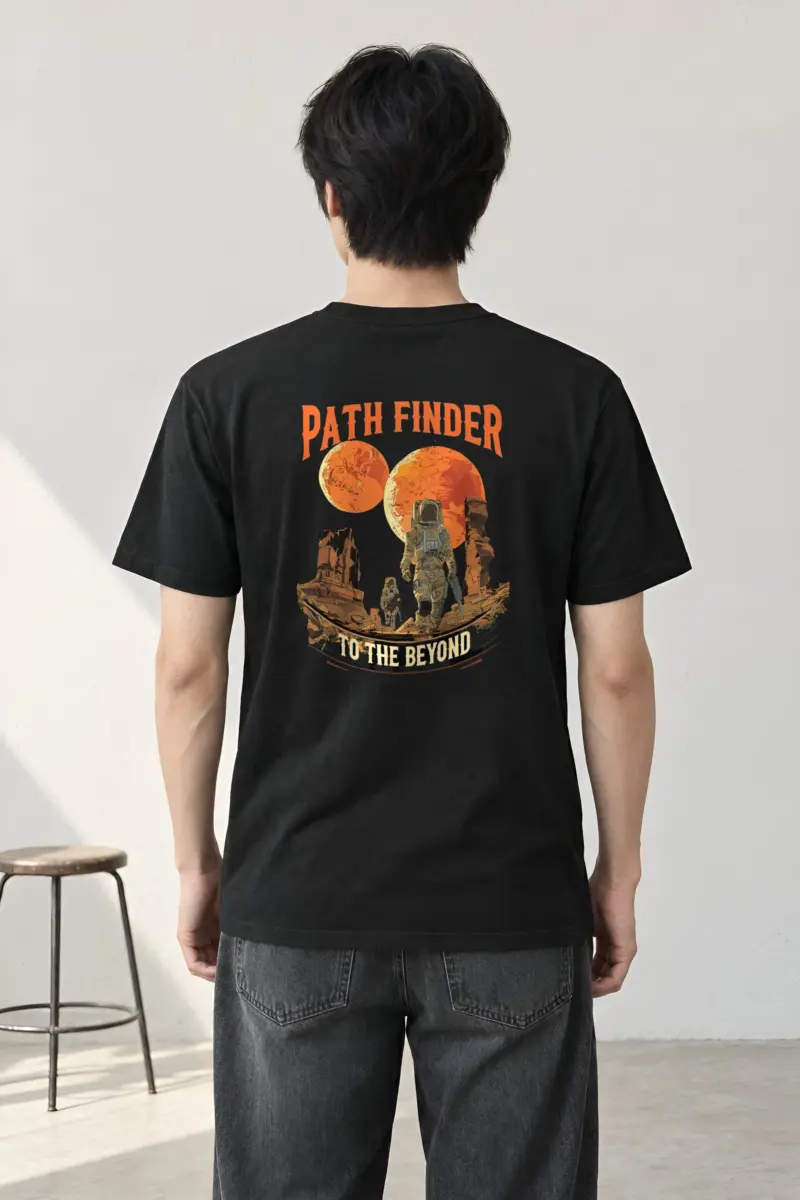 "Path Finder To The Beyond" Heavyweight Unisex Crewneck T-shirt