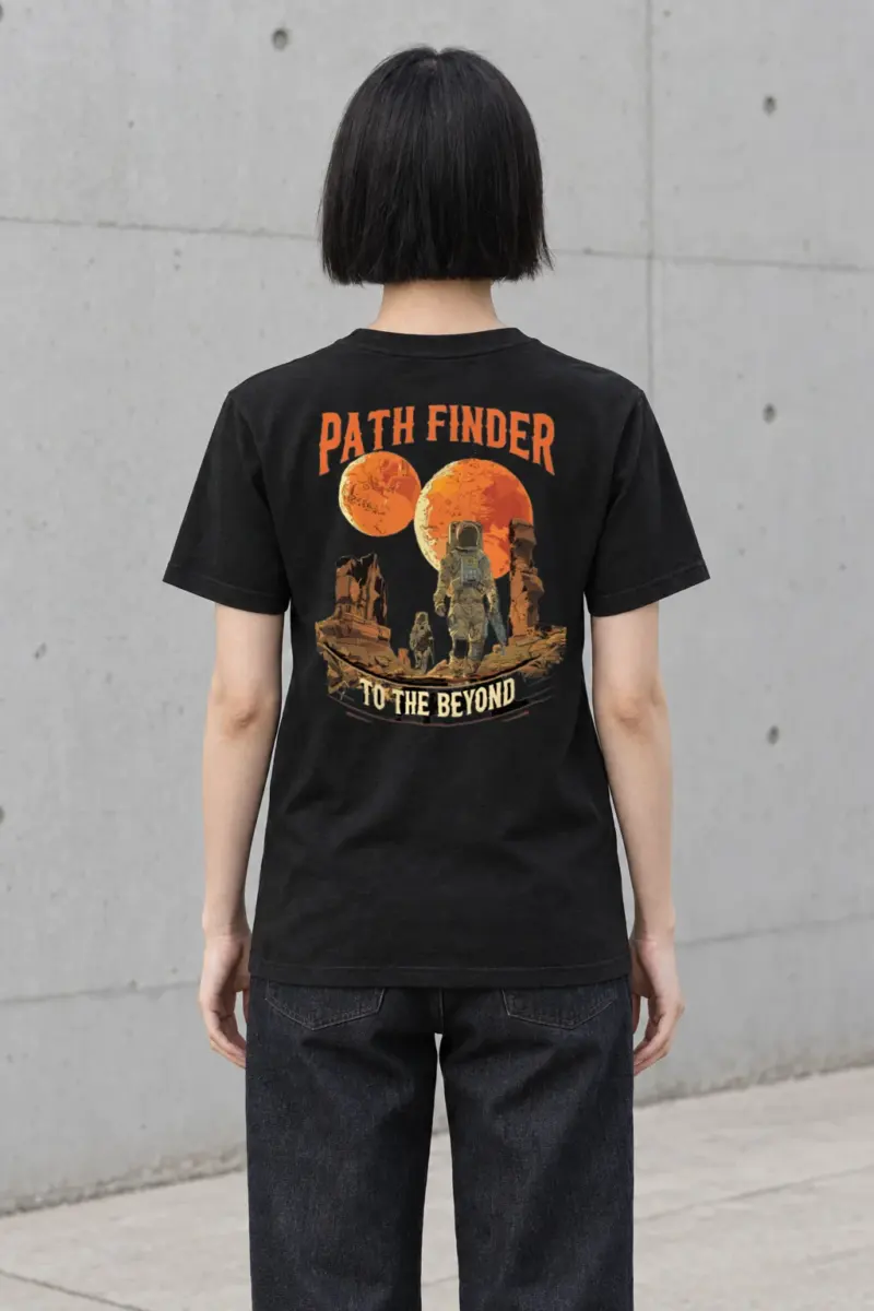 "Path Finder To The Beyond" Heavyweight Unisex Crewneck T-shirt | Gildan 5000