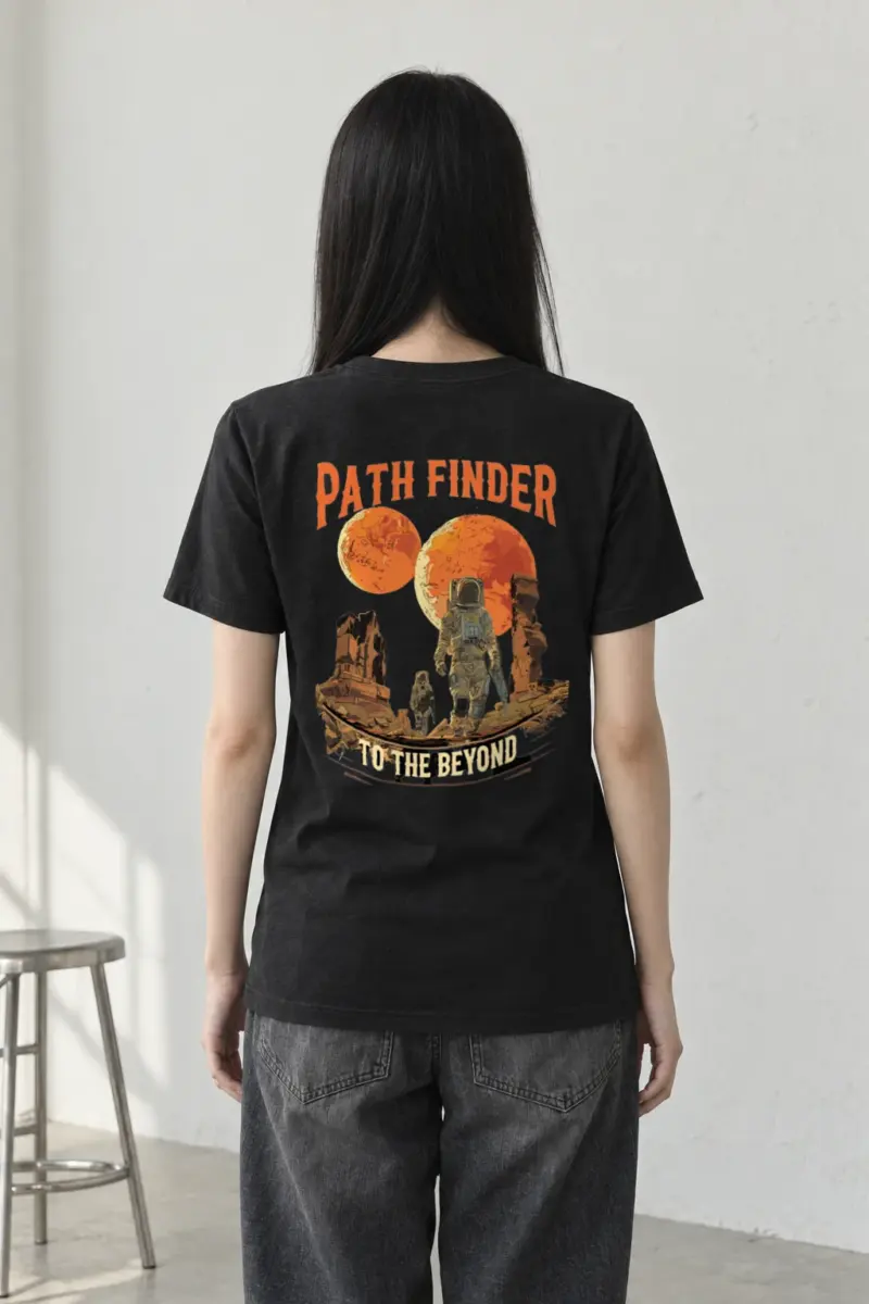 "Path Finder To The Beyond" Heavyweight Unisex Crewneck T-shirt