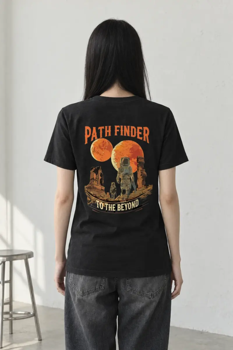 "Path Finder To The Beyond" Heavyweight Unisex Crewneck T-shirt