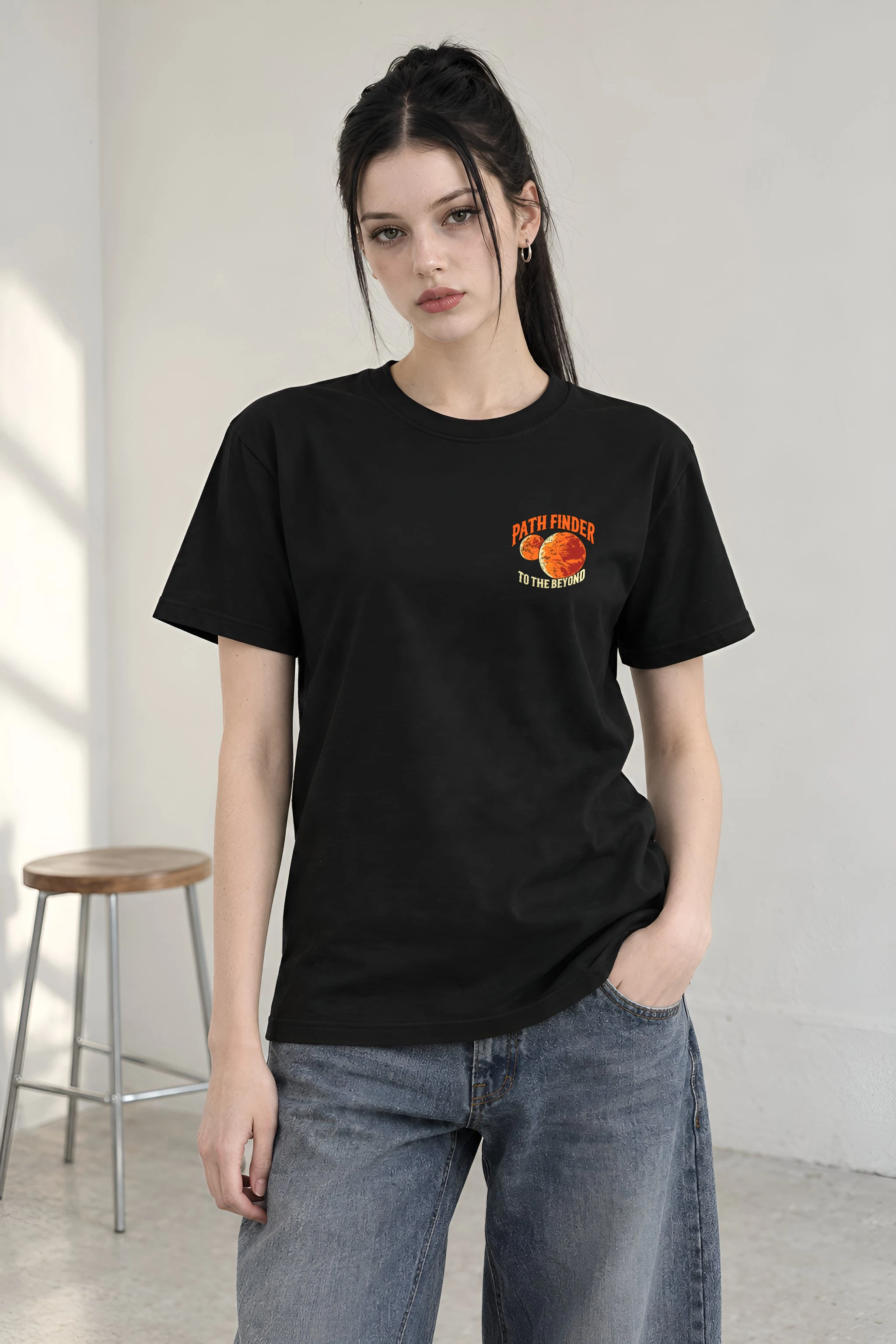 "Path Finder To The Beyond" Heavyweight Unisex Crewneck T-shirt
