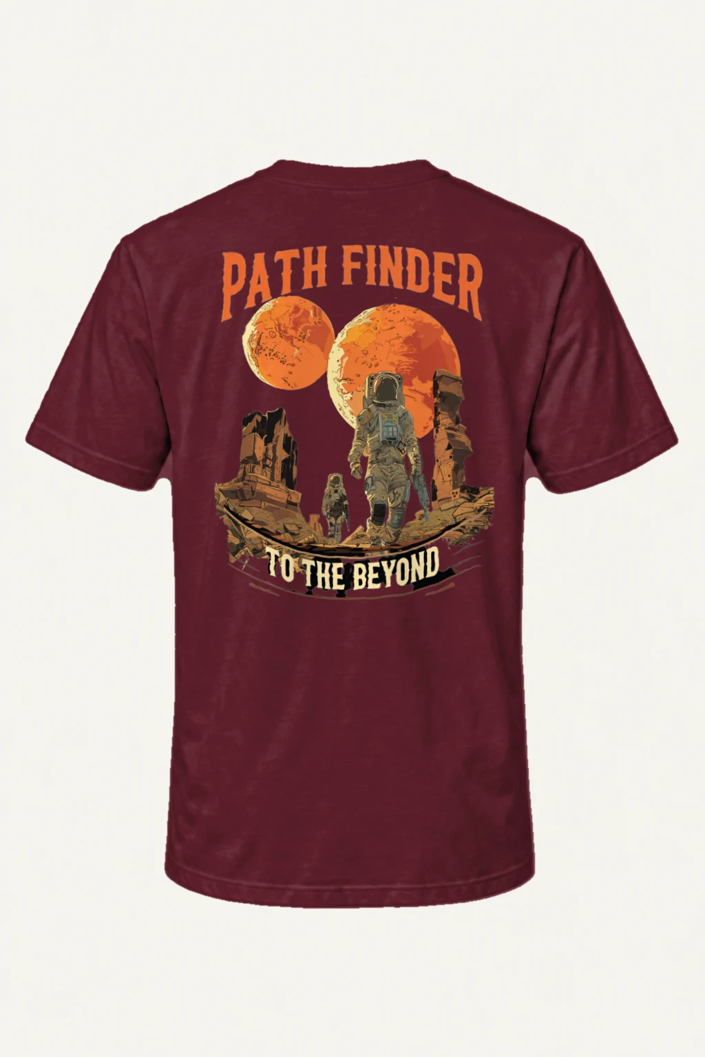 "Path Finder To The Beyond" Heavyweight Unisex Crewneck T-shirt | Gildan 5000