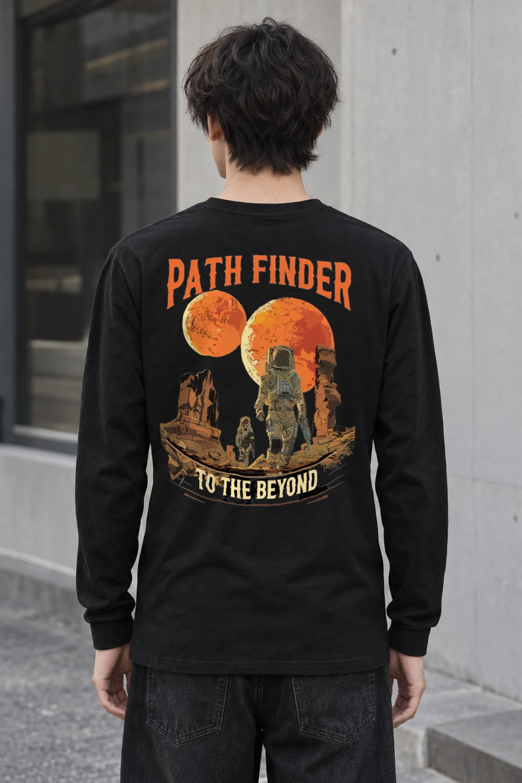 "Path Finder To The Beyond" Unisex Longsleeve T-shirt | Gildan 2400