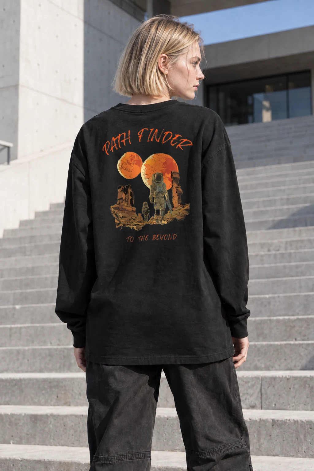 "Path Finder" Unisex Longsleeve T-shirt | Gildan 2400