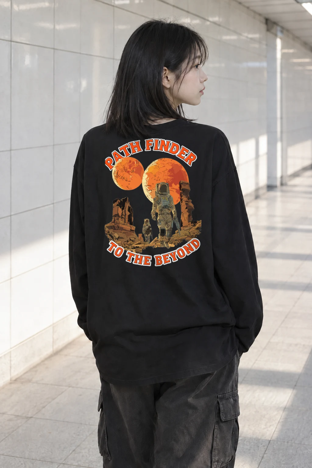 "Path Finder" Unisex Longsleeve T-shirt | Gildan 2400