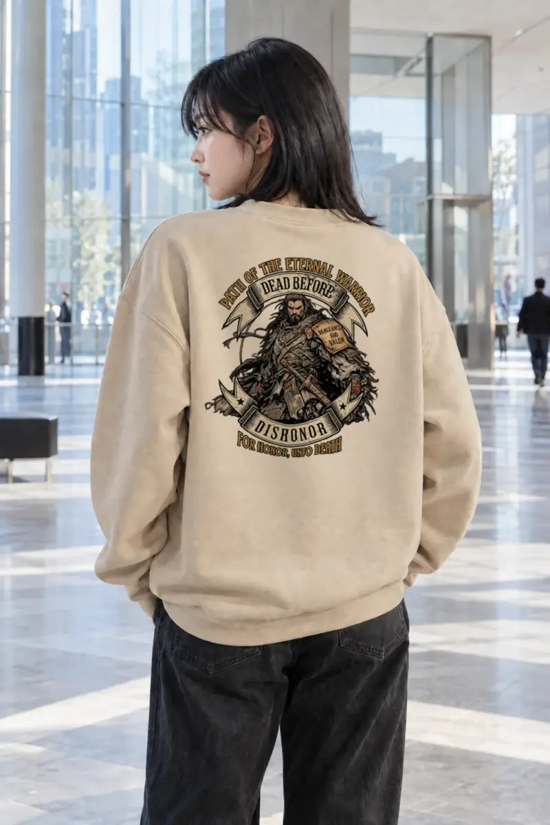 "Path Of The Eternal Warrior" Heavy Blend Unisex Crewneck Sweatshirt | Gildan 18000