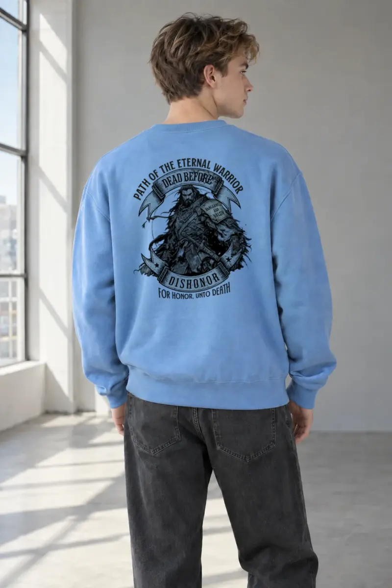 "Path Of The Eternal Warrior" Heavy Blend Unisex Crewneck Sweatshirt | Gildan 18000