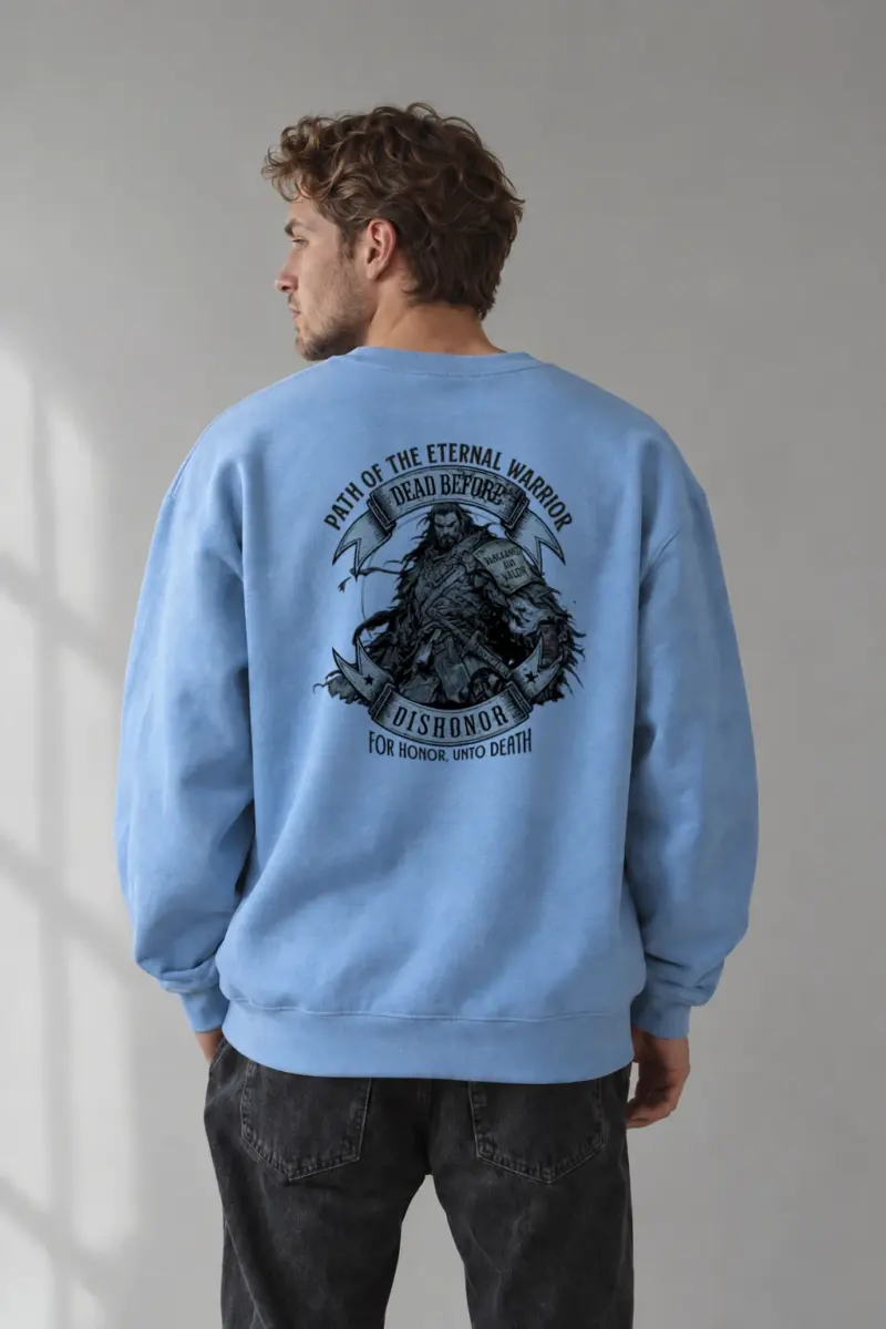 "Path Of The Eternal Warrior" Heavy Blend Unisex Crewneck Sweatshirt | Gildan 18000