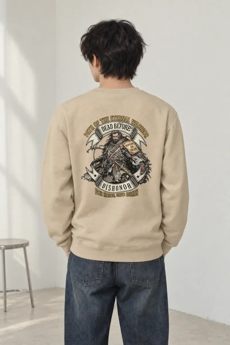 "Path Of The Eternal Warrior" Heavy Blend Unisex Crewneck Sweatshirt