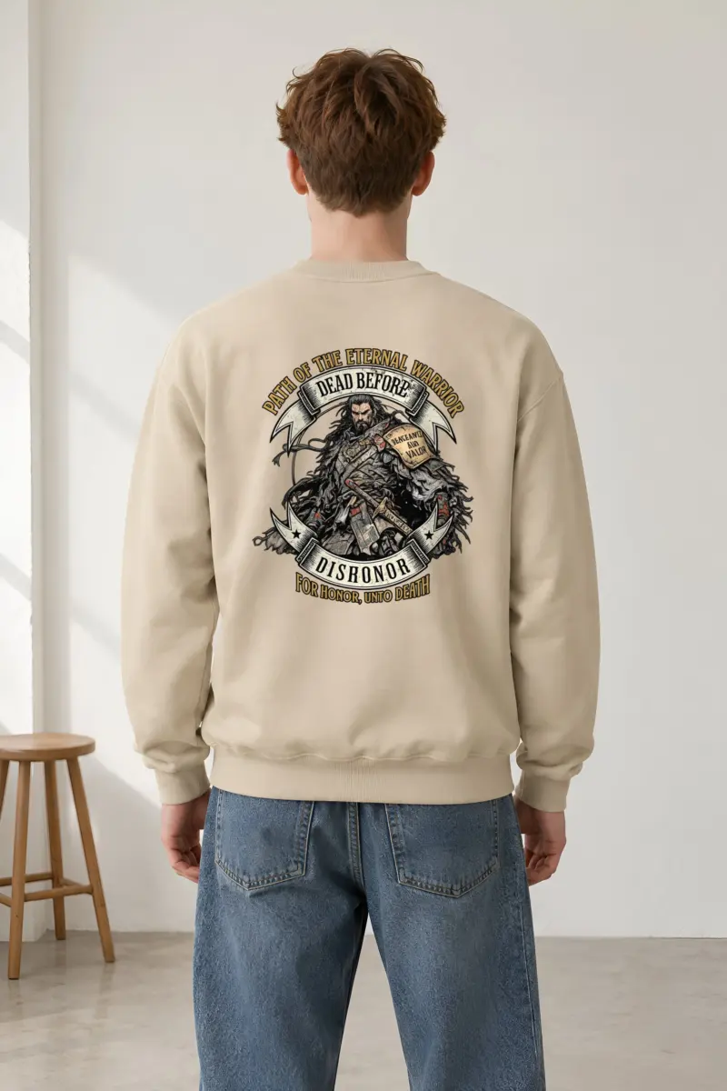 "Path Of The Eternal Warrior" Heavy Blend Unisex Crewneck Sweatshirt