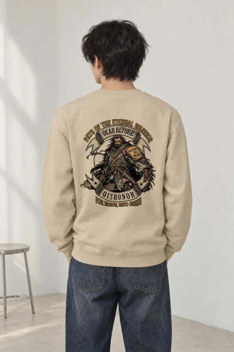 "Path Of The Eternal Warrior" Heavy Blend Unisex Crewneck Sweatshirt