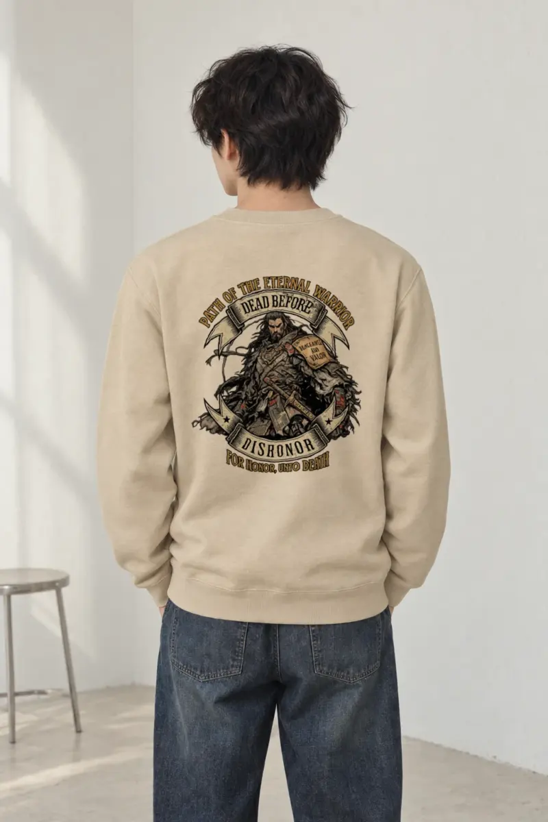 "Path Of The Eternal Warrior" Heavy Blend Unisex Crewneck Sweatshirt