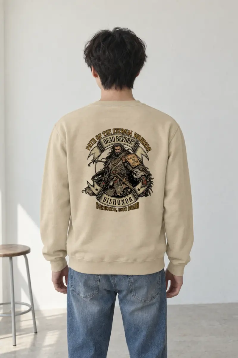 "Path Of The Eternal Warrior" Heavy Blend Unisex Crewneck Sweatshirt