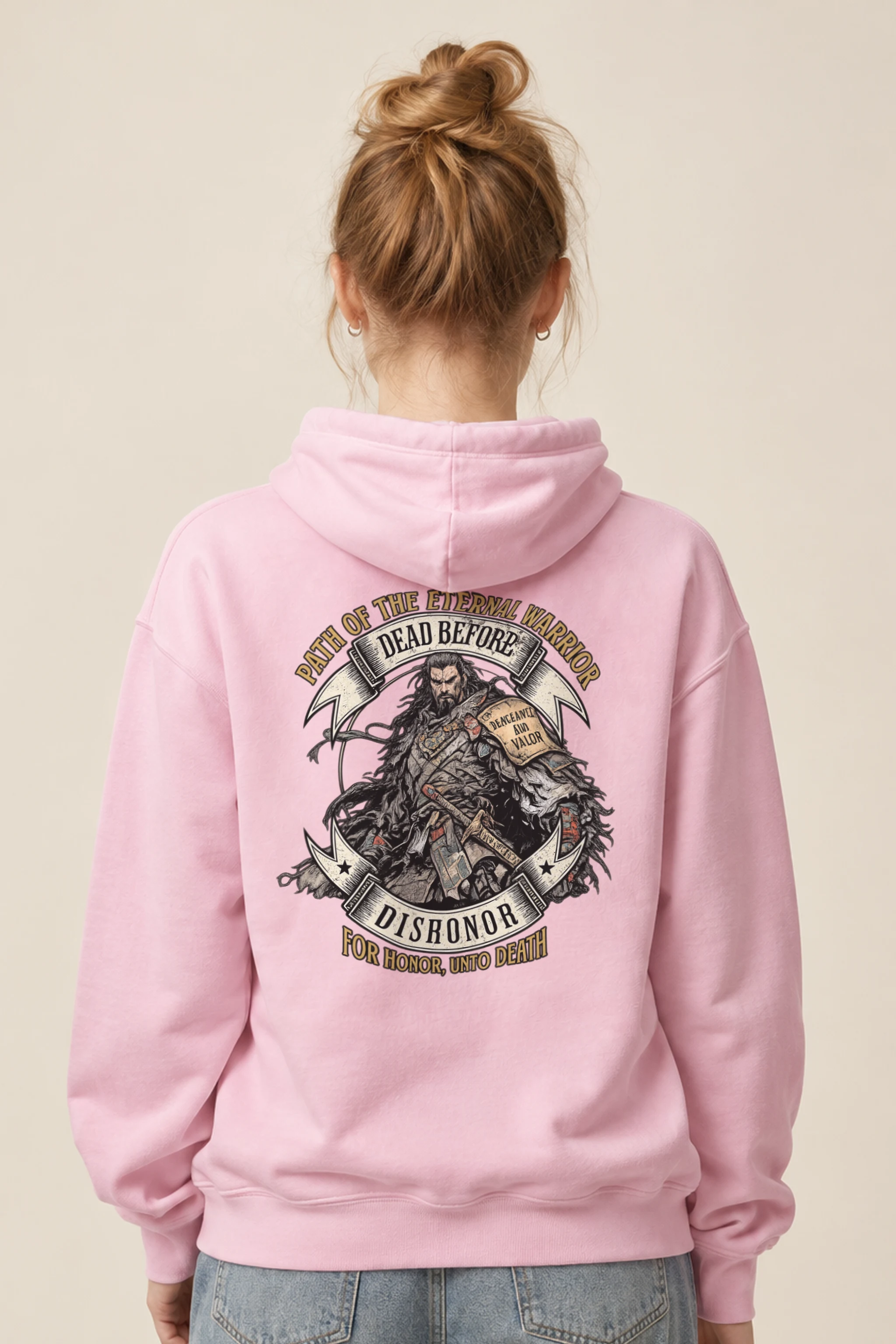 "Path Of The Eternal Warrior" Heavy Blend Unisex Pullover Hoodie