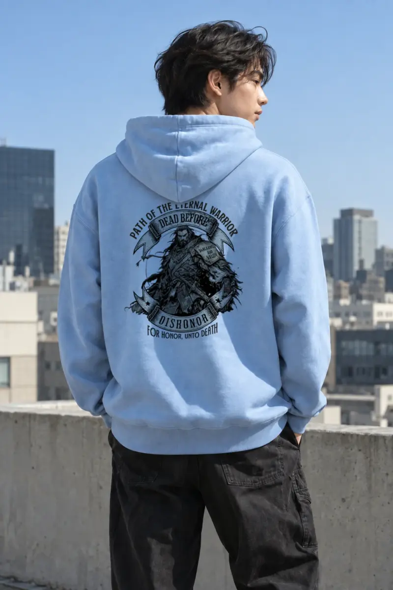 “Path Of The Eternal Warrior” Heavy Blend Unisex Pullover Hoodie | Gildan 18500