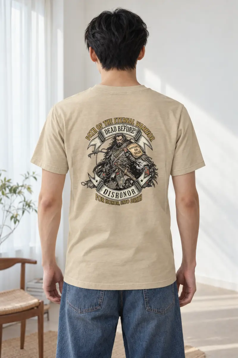 "Path Of The Eternal Warrior" Heavyweight Unisex Crewneck T-shirt