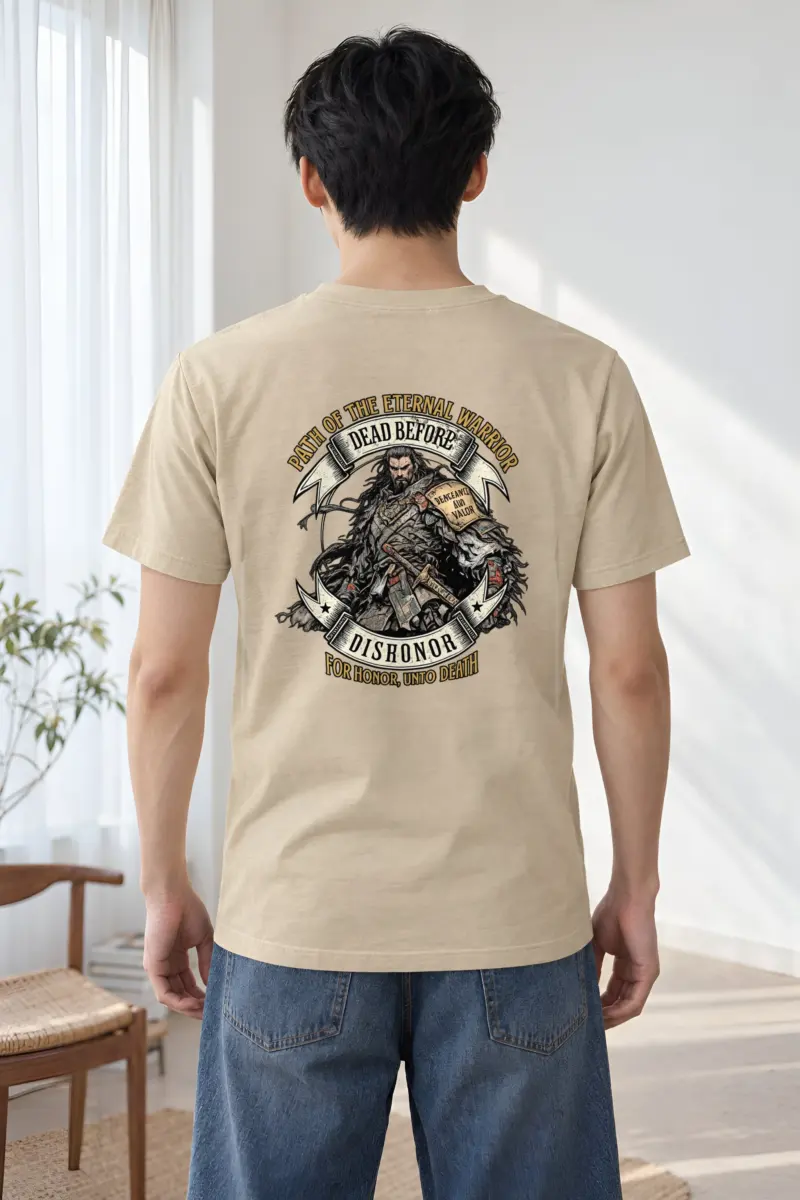 "Path Of The Eternal Warrior" Heavyweight Unisex Crewneck T-shirt