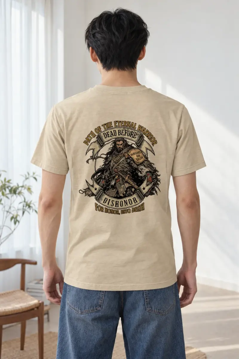 "Path Of The Eternal Warrior" Heavyweight Unisex Crewneck T-shirt