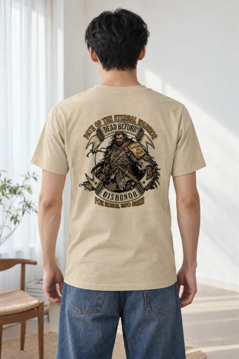 "Path Of The Eternal Warrior" Heavyweight Unisex Crewneck T-shirt