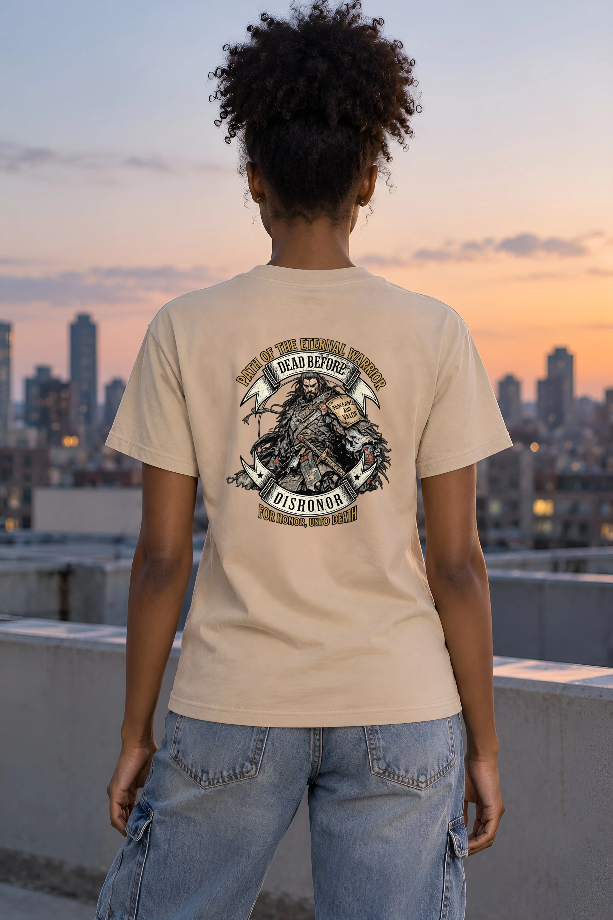 "Path Of The Eternal Warrior" Heavyweight Unisex Crewneck T-shirt