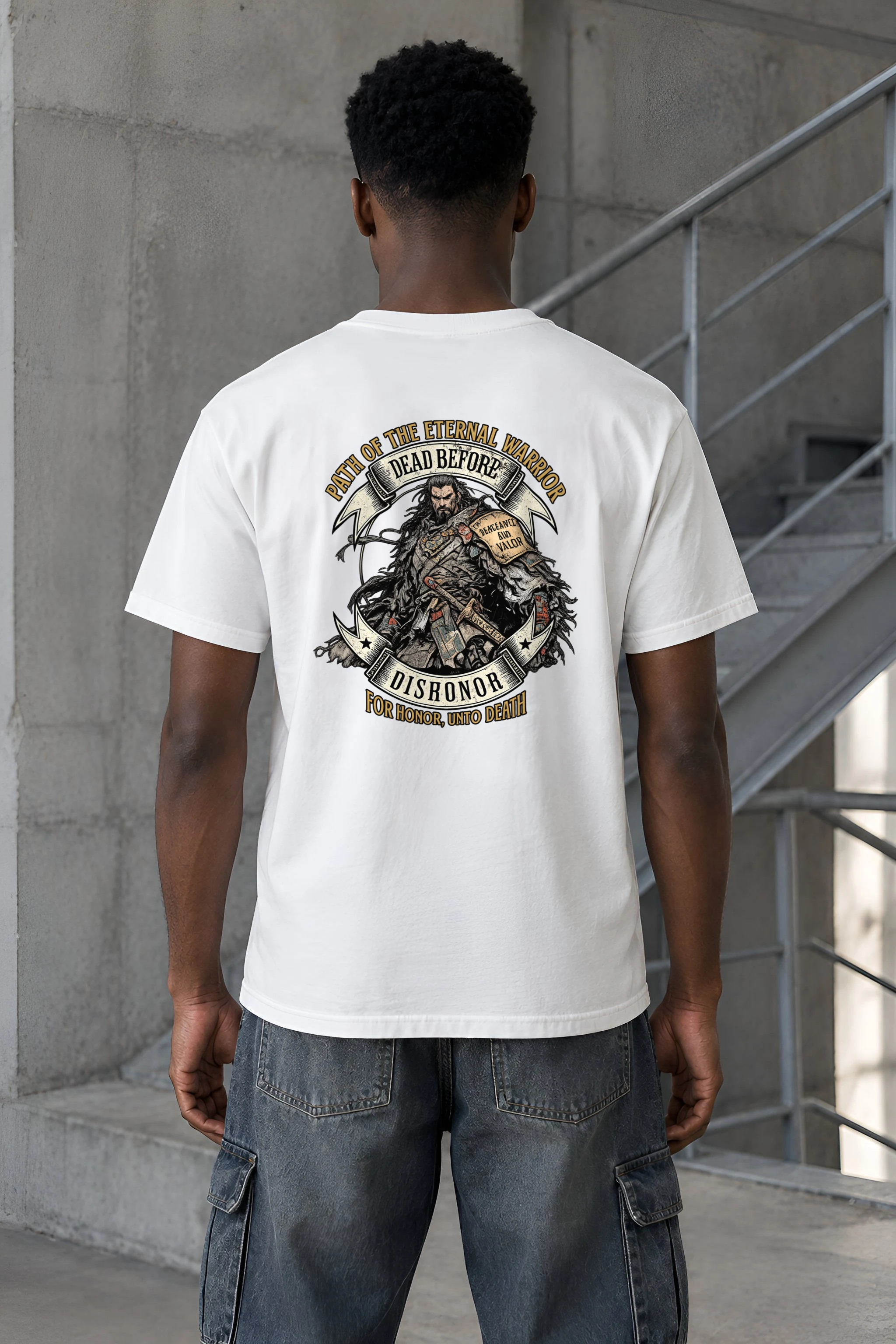 "Path Of The Eternal Warrior" Heavyweight Unisex Crewneck T-shirt