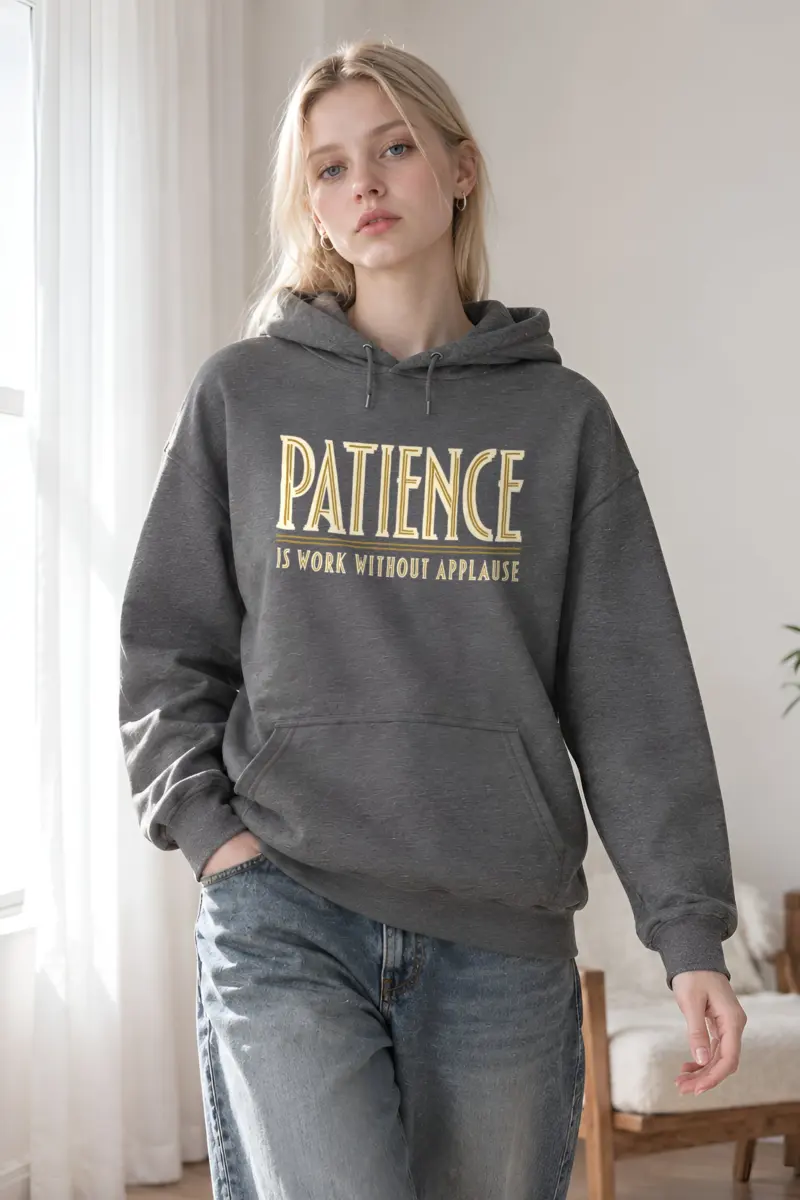 "Patience Is Work Without Applause" Heavy Blend Unisex Pullover Hoodie