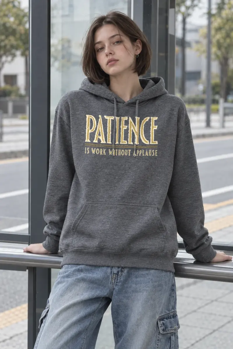 “Patience Is Work Without Applause” Heavy Blend Unisex Pullover Hoodie